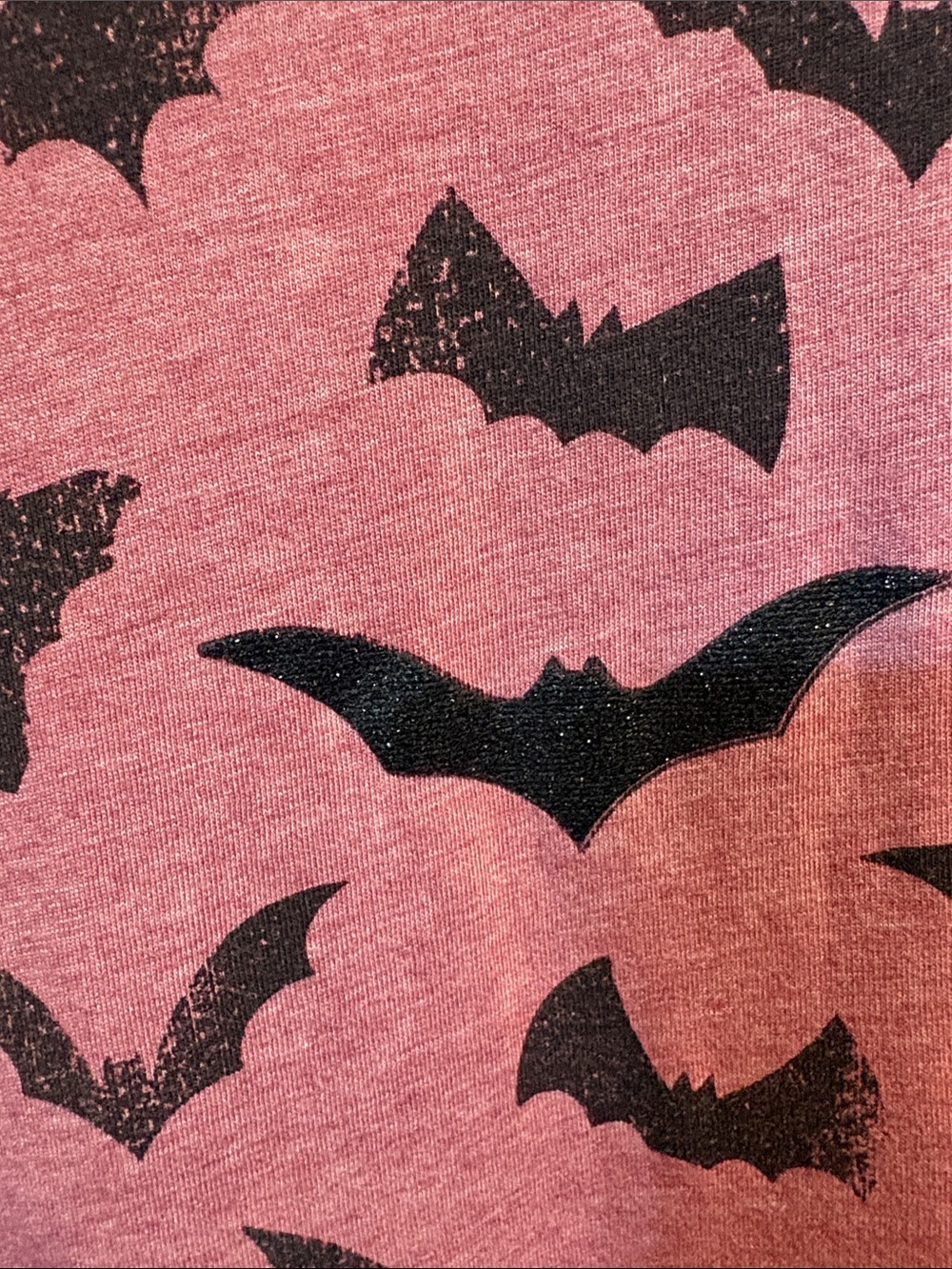 Maurices Pink Short Sleeve Tee with Black Bat Print